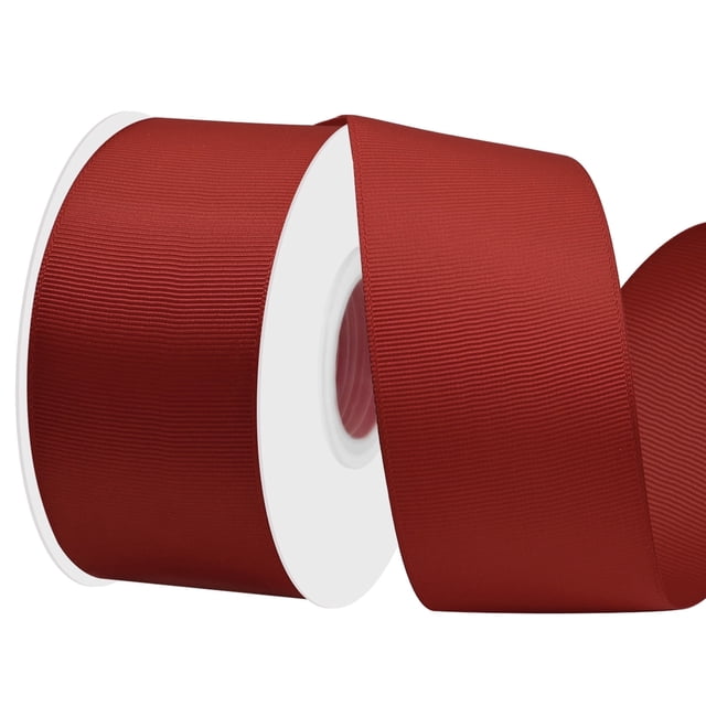 Red Creat Ribbon 2 Inch Grosgrain Ribbon - 25Yards Craft Ribbon for Gift Wrapping ...