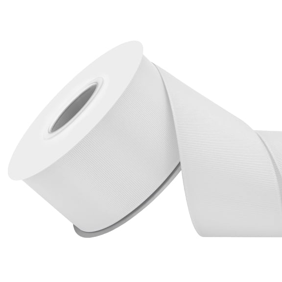 2 Inch Grosgrain Ribbon - 25Yards Craft Ribbon for Gift Wrapping, Wedding Decor, Hair Bows & DIY Projects White