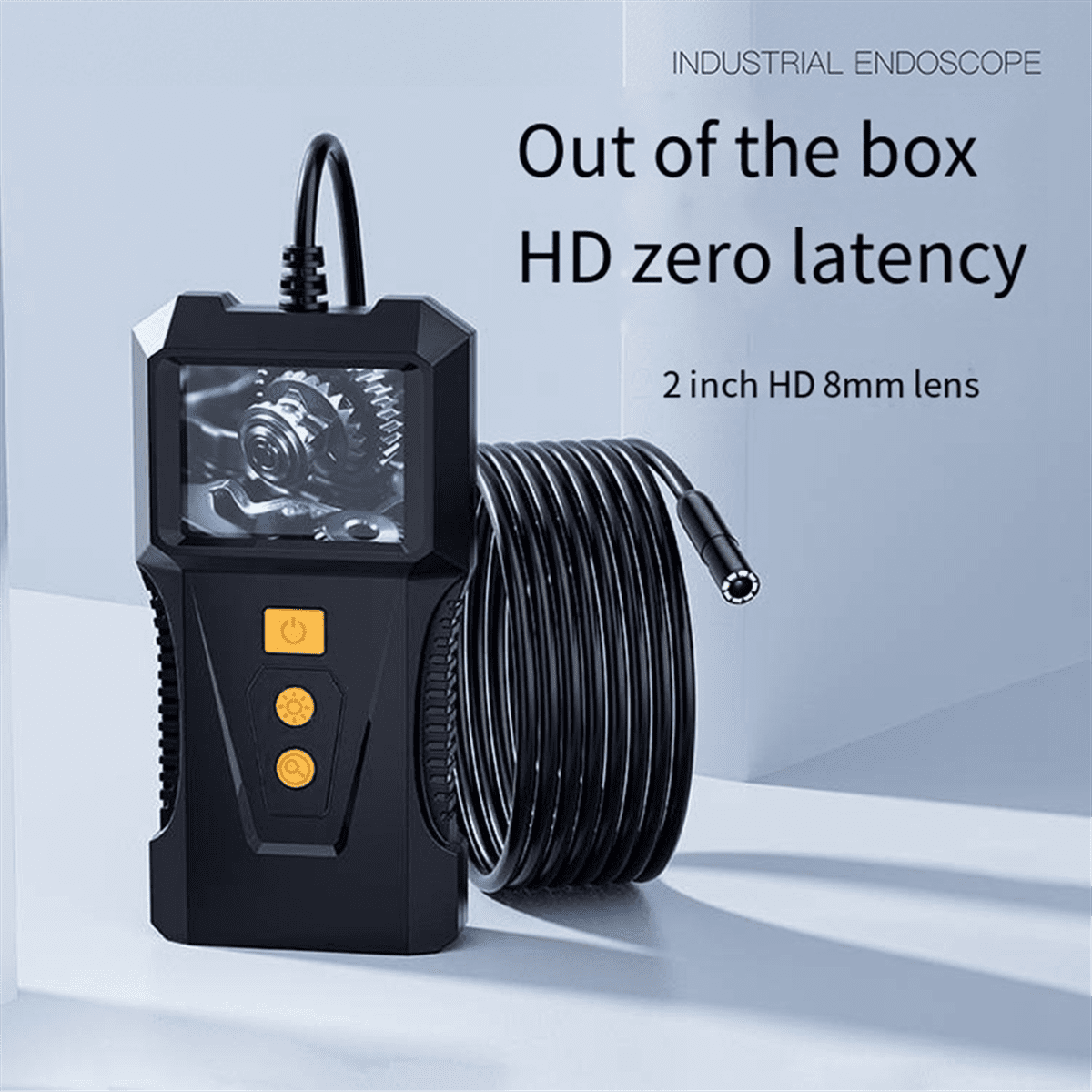 2-Inch HD Screen Portable Handheld Car Detector 8mm Lens Pipeline Camera Endoscope for Car Engine Pip(2m)