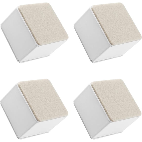 2 Inch Height 4Pack Self-Adhesive Square Bed Risers, Carbon Steel Solid Furniture Risers, Furniture Leg Riser for Sofa, Couch, Table, Chair and Desk(White)