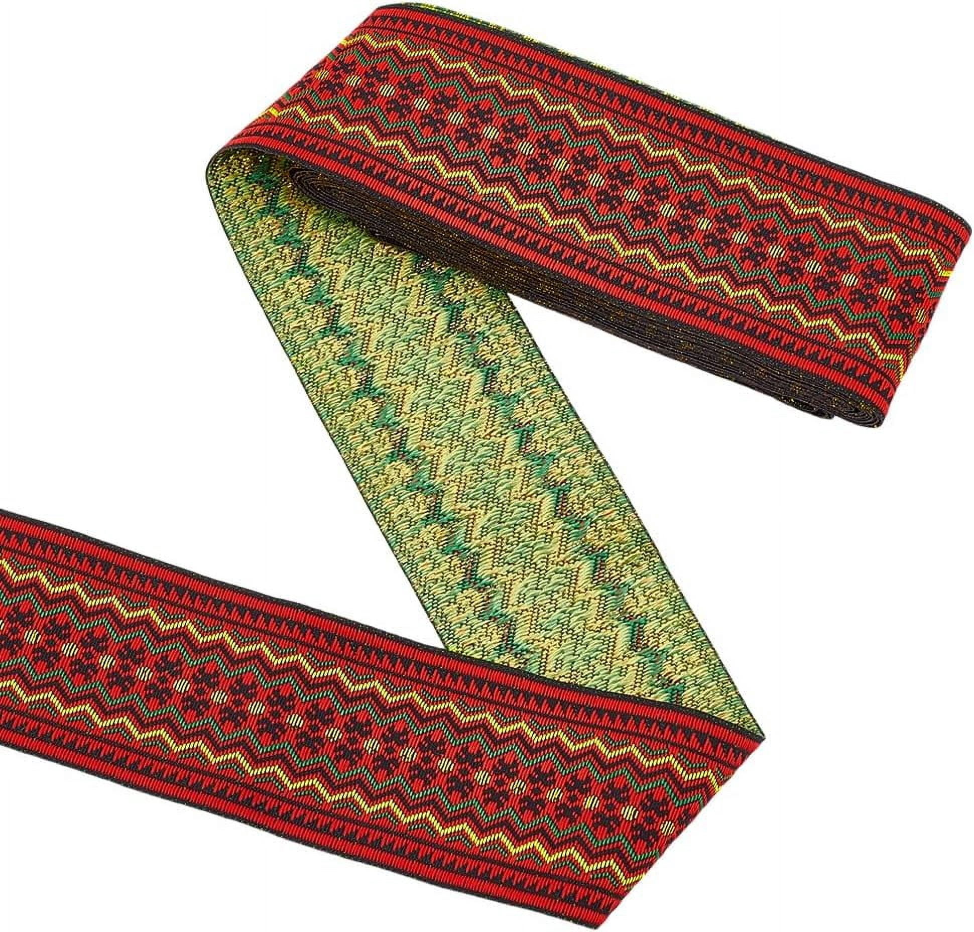 2 Inch Jacquard Ribbon 5 Yards Geometric Woven Trim Ethnic Ribbon ...