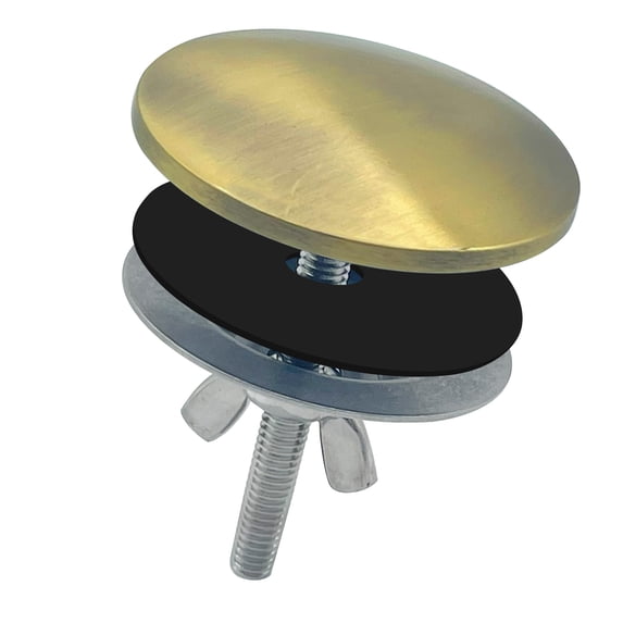 2 Inch Kitchen Sink Hole Cover Faucet Hole Cover Stainless Steel Wash Basin Kitchen Sink Tap Hole Plate Stopper Cover Blanking Metal Plug, Sealed Decoration Hole Cover (Brushed Gold)