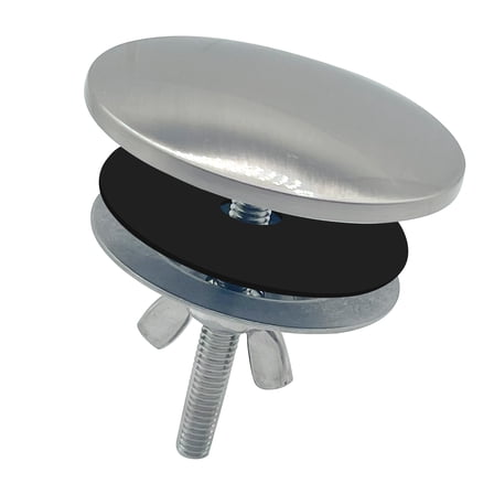 2 Inch Kitchen Sink Hole Cover Faucet Hole Cover Stainless Steel Wash Basin Kitchen Sink Tap Hole Plate Stopper Cover Blanking Metal Plug, Sealed Decoration Hole Cover (Brushed Nickel)