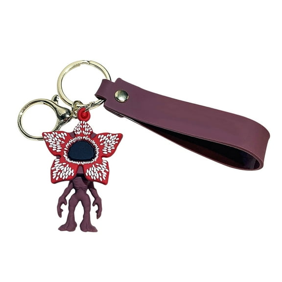 2 Inch Lovely Stranger Bag Charm Keychain, Cute Stranger Cartoon Keyring for Fans Gifts, Little Corpse Flower Figures Pendant for All Ages, Ideal Gifts for Birthday Christmas New Year Birthday