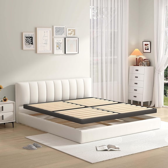 2-Inch Low Profile Queen Size Box Spring with Round Corners, Bunkie Board Bed Slat Replacement, 3500 lbs Capacity, Black