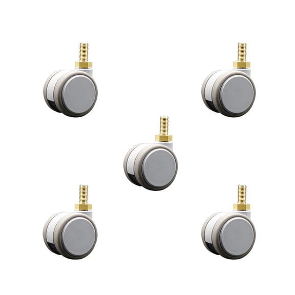 2 Inch MRI Safe Casters 12mm Threaded Stem Set of 5 Service Caster