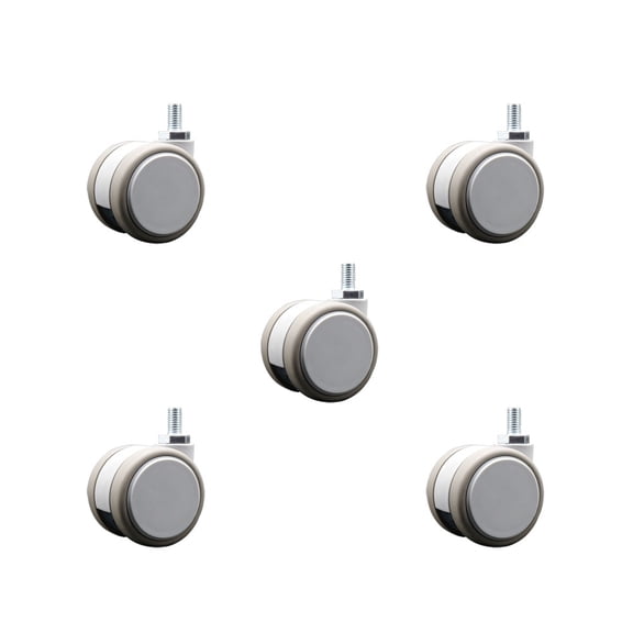 2 Inch MRI Safe Casters 3/8 Inch Threaded Stem Set of 5 Service Caster