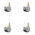 thumbnail image 1 of 2 Inch MRI Safe Casters with Brakes – 12mm Threaded Stem – Set of 4 – SCC, 1 of 2