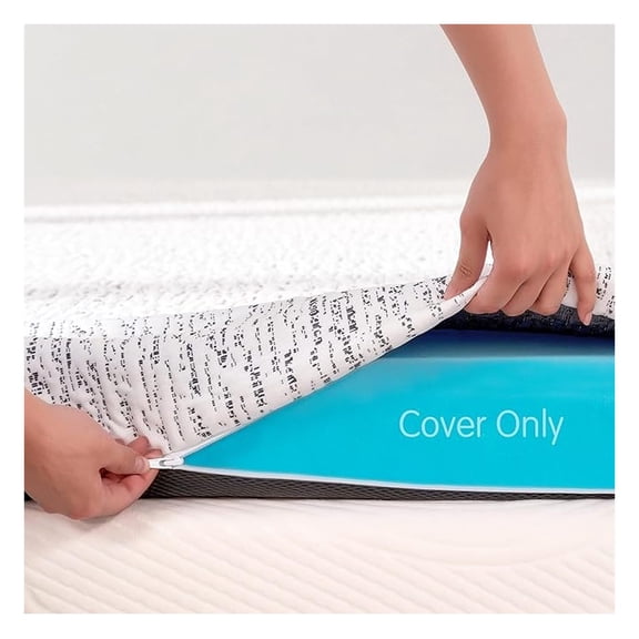 2 Inch Mattress Topper Cover Twin XL Size Mattress Topper Protector Cover (Only Cover) Breathable Removable Zipper Cover