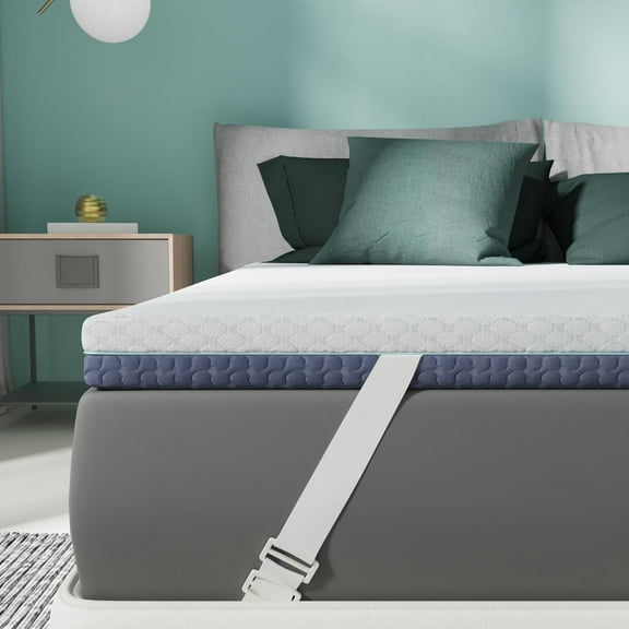 2 Inch Memory Foam Mattress Topper King Size, Soft Mattress Topper for Back Pain Relief, Orthopedic Bed Topper with 2-Sided Breathable Cover, Ergonomic 5-Zone Design,
