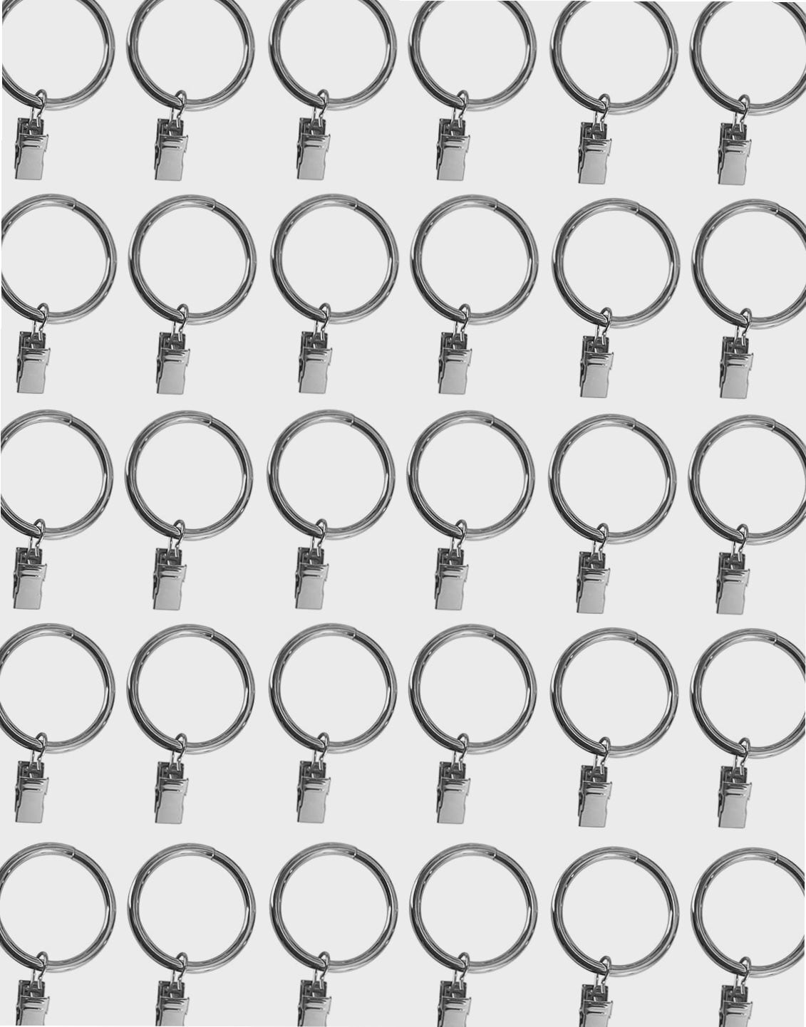 - 2 Inch - Metal Curtain Rings with Clips and Eyelets (Also Known as ...