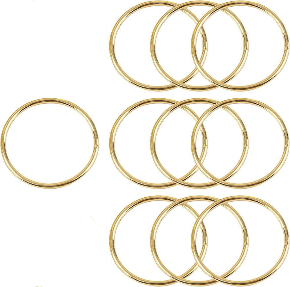 2 Inch Metal Floral Wreath,Gold Round Crafts,DIY Gold Craft Rings for ...