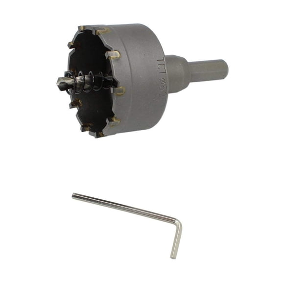 2 Inch Metal Hole Saw 50mm Tooth Carbide Tipped TCT Metal Hole Cutter with Pilot Drill Bit for Thick Metal, Steel, Stainless Steel, Iron, Wood and Plastic