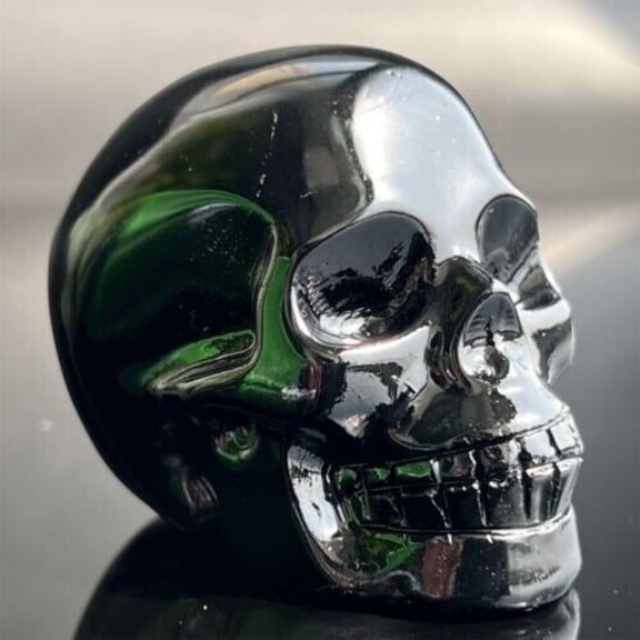2 Inch Natural Obsidian Skull Quartz Carving Crystal Skull Reiki Repair 1 Piece