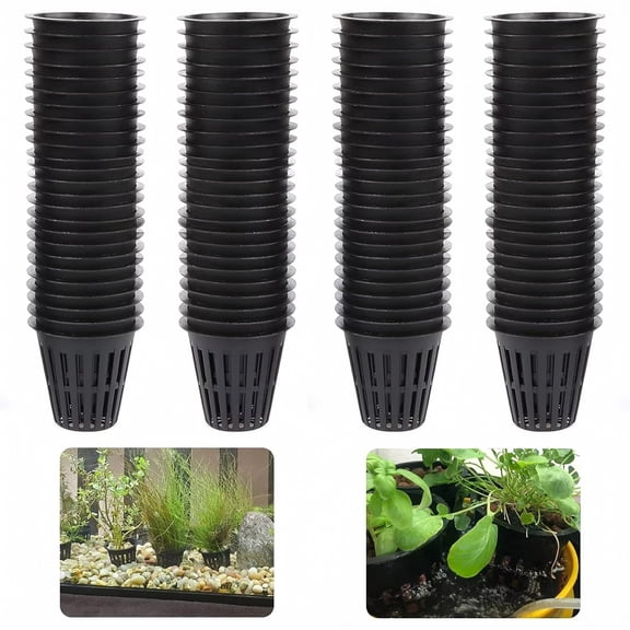 2 Inch Net Pots for Hydroponics 50 Pack Net Cups Hydroponic Baskets | 2 Inch 50 Pack Heavy Duty Mesh Hydroponic Net Cups With Wide Lip, Durable And Reusable For Plants Nursery