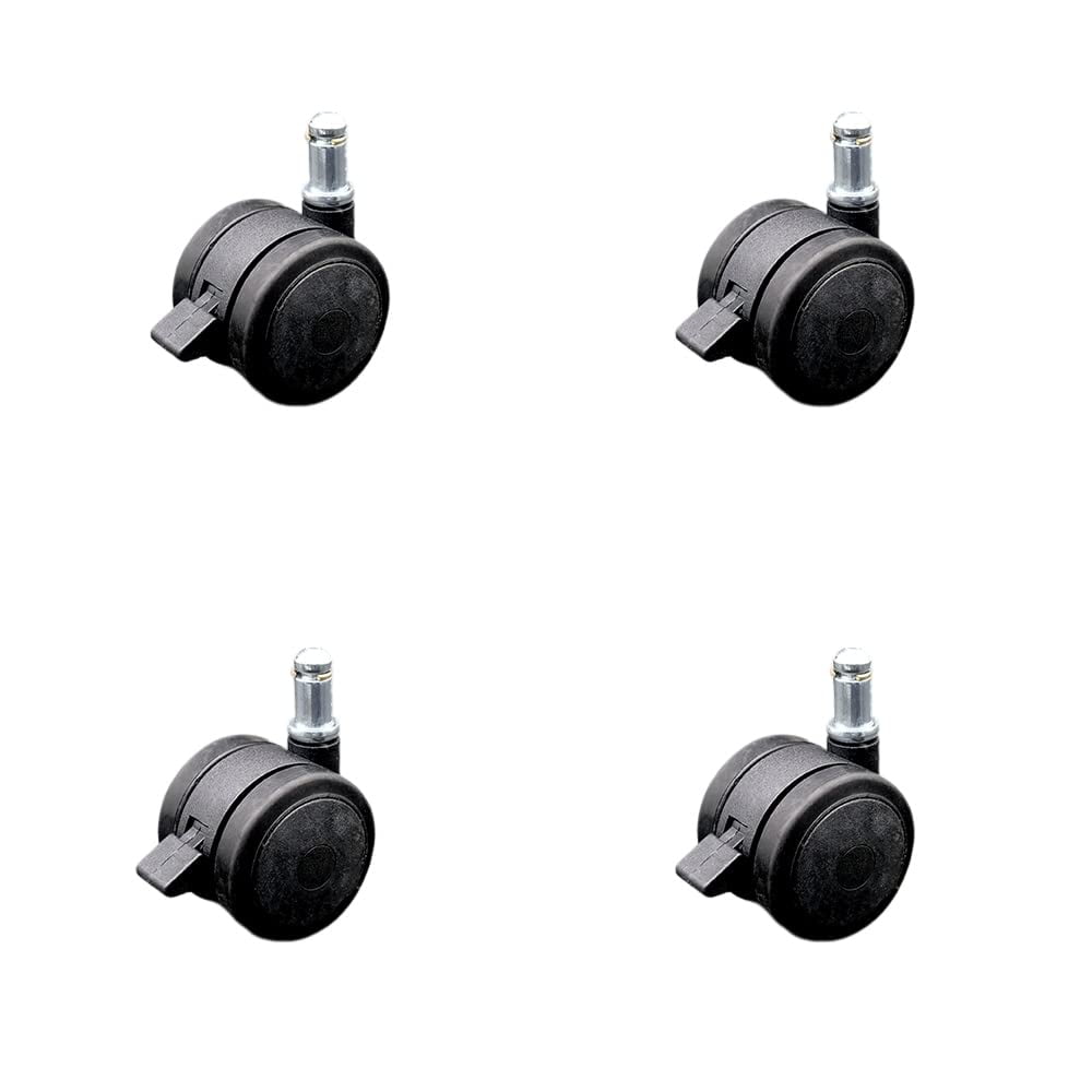 2 Inch Office Chair Stem s Set Of 4 Thermoplastic Rubber Wheels Hardwood Safe Non Marking
