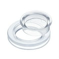thumbnail image 1 of 2 Inch Outdoor Patio Table Umbrella Hole Ring and Cap Set Silicone Transparent, 1 of 8