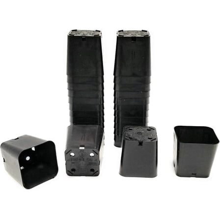 2 Inch Plastic Planters/Pots - Black (25)…