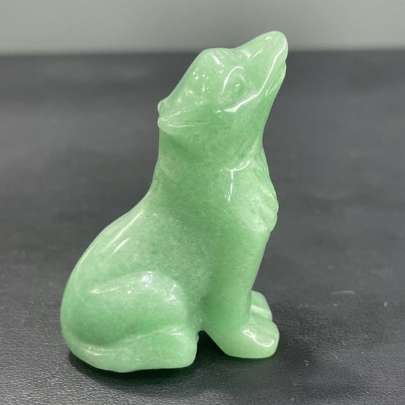 2 Inch Quartz Hand Carved Wolf Crystal Reiki Repair 1 Piece -