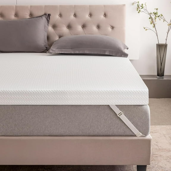 2 Inch Queen Gel Memory Foam Mattress Topper, Cooling Bed Topper with Removable Cover, Soft & Pain Relief & Breathable, CertiPUR-US & Oeko-Tex Certified