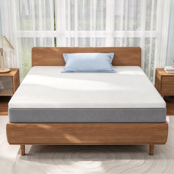 2 Inch Queen Mattress Topper With Cover, Foam Mattress Topper for Back Pain, Gel Infused Mattress Pad
