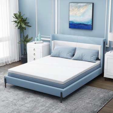 2 Inch Queen Size Cool Gel Memory Foam Mattress Topper with Removable Soft Cover