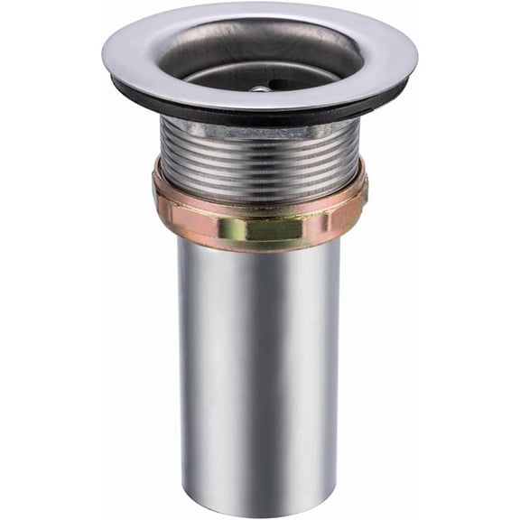2 Inch RV Sink Drain Strainer with Drain Pipe, Stainless Steel Prep Bar Sink Drain Assembly, Small Sink Drain Fits 2" Opening