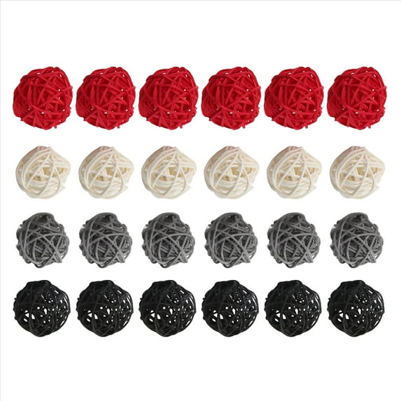 2 Inch Rattan Decorative Balls, Multi-Color Woven Spheres for Wedding Table Home DIY Filler Ornament