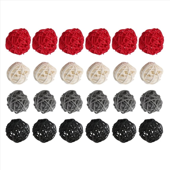 2 Inch Rattan Decorative Balls, Multi-Color Woven Spheres for Wedding Table Home DIY Filler Ornament