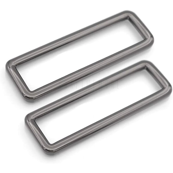 2 Inch Rectangle Rings Buckle Metal Rectangular Buckle Loop for Bag Belt Strap Quality Finish 4 pcs SCLP (2 Inches Loop, Gunmetal)