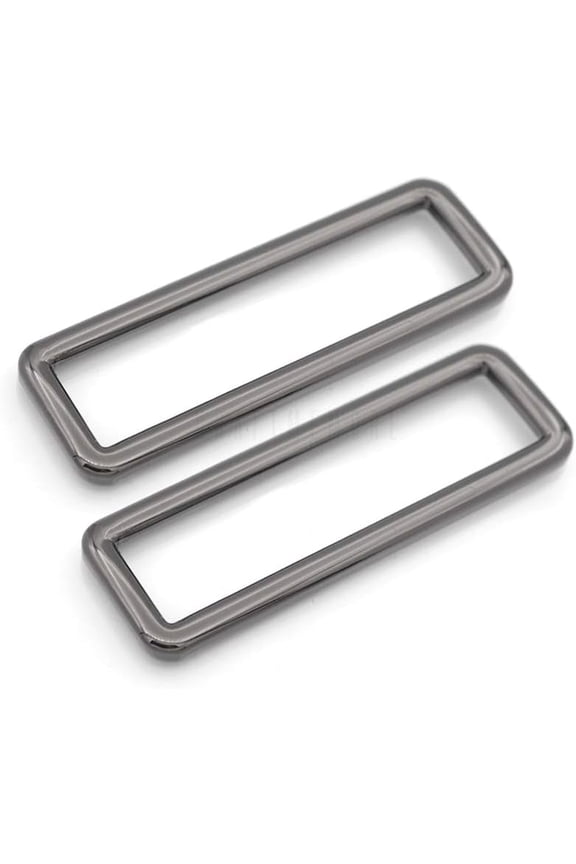 2 Inch Rectangle Rings Buckle Metal Rectangular Buckle Loop for Bag Belt Strap Quality Finish 4 pcs SCLP (2 Inches Loop, Gunmetal)
