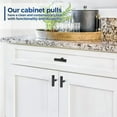 thumbnail image 1 of 2 Inch Round Cabinet Handles | Stainless Steel Kitchen Cabinet Knobs | Matte Black Finish | 1-2/5 Inch Height | Easy Installation for Drawers & Doors, 1 of 6