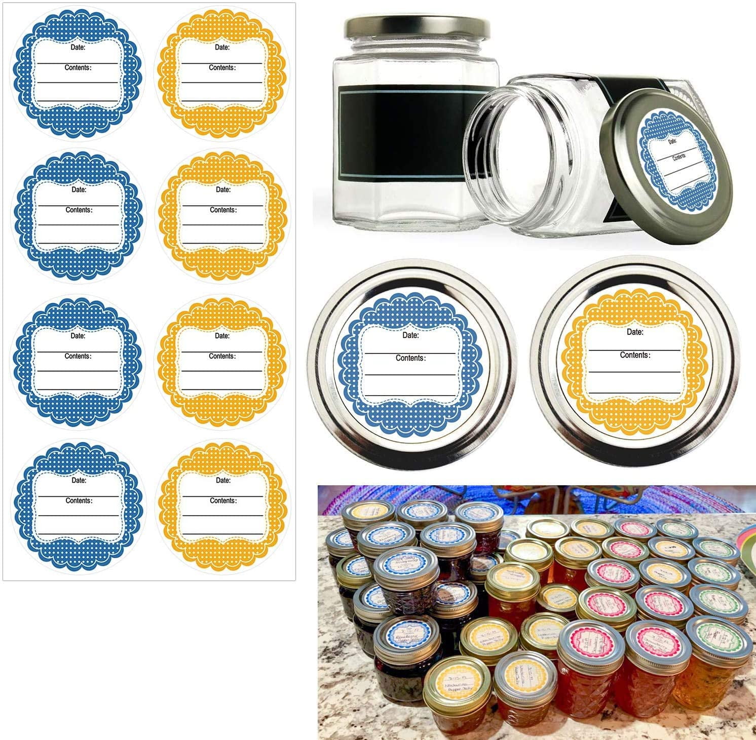 2 Inch Round Canning Labels,Containers Labels,Labels For Mason Jar,Bottles, - Walmart.com