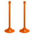 thumbnail image 1 of 2 Inch Safety Orange Light Duty Stanchion (2 Pk), 1 of 9