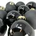 thumbnail image 1 of 2 Inch Shiny & Matte Black Glass Christmas Ball Ornaments 12 Piece Set, 1 of 7