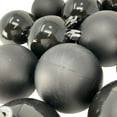 thumbnail image 1 of 2 Inch Shiny & Matte Black Shatterproof Plastic Christmas Ball Ornament 12 Piece, 1 of 7