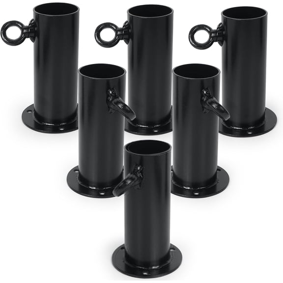 2-Inch Short Foot Pad Base Plate Fittings for Golf Baseball Batting Cage Tent Canopy (8-Pack)