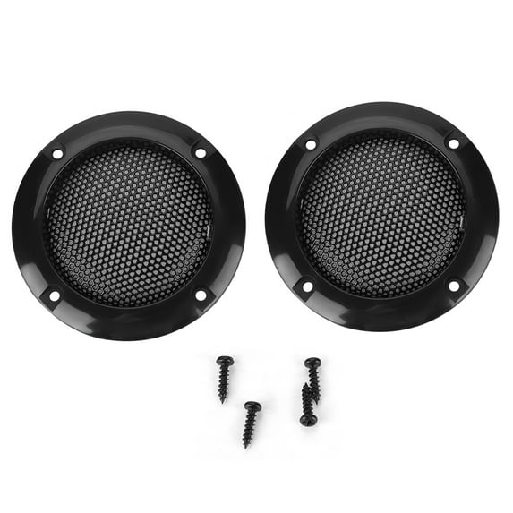 2 Inch Speaker Decorative Steel Mesh Circle Car Speaker Protective Mesh Cover (Black)