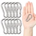 2 Inch Stainless Steel Locking Type Carabiner Clip Spring Snap Hook ...