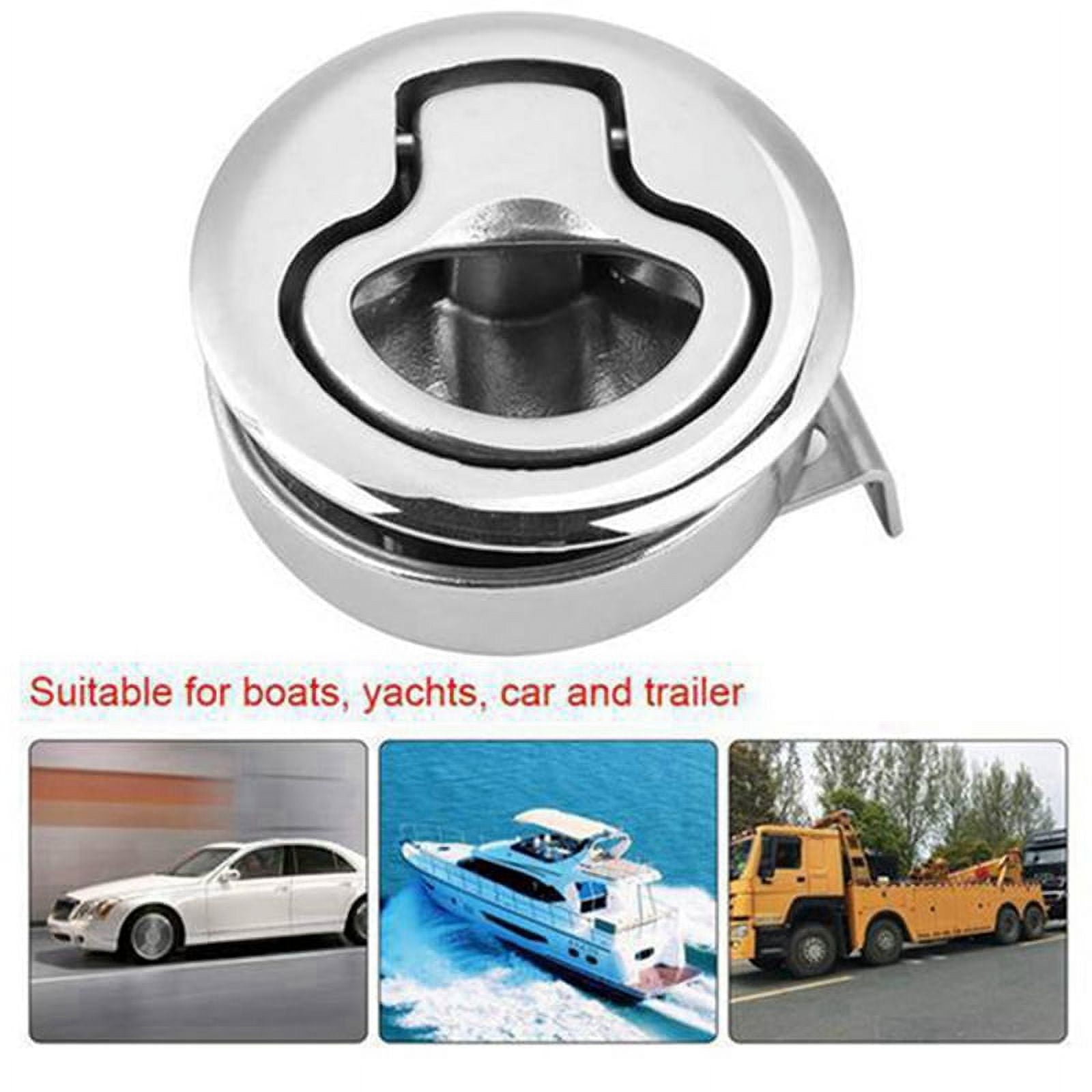 2 Inch Stainless Steel Marine Latches Pull Lift Handle Deck Hatch Flat