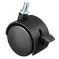 thumbnail image 1 of 2 Inch Swivel Caster Wheels Nylon 360 Degree Threaded Stem Caster Wheel with Brake M8 x 15mm, 1 of 3