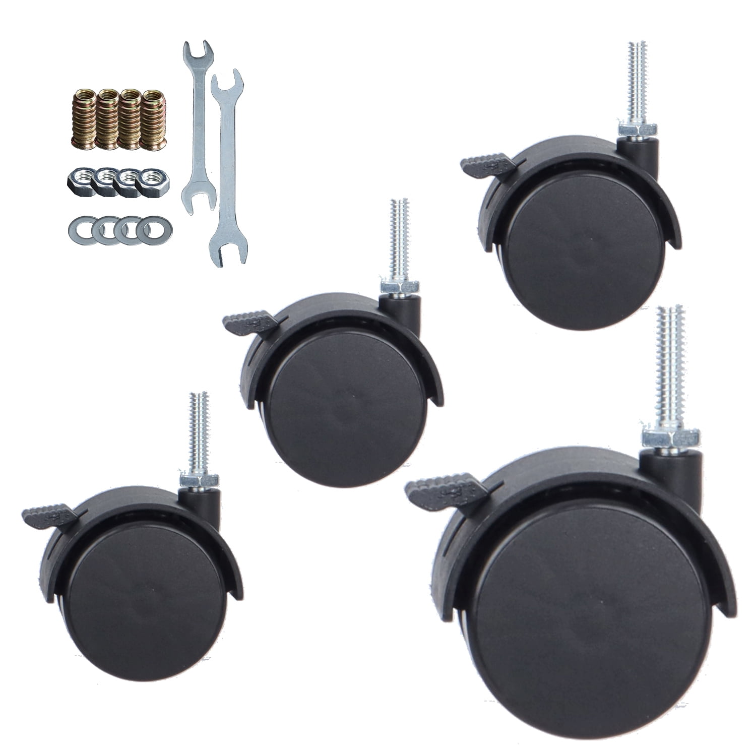 2 Inch Swivel Stem Caster Wheel 1/4" 20 x 1" Furniture Casters