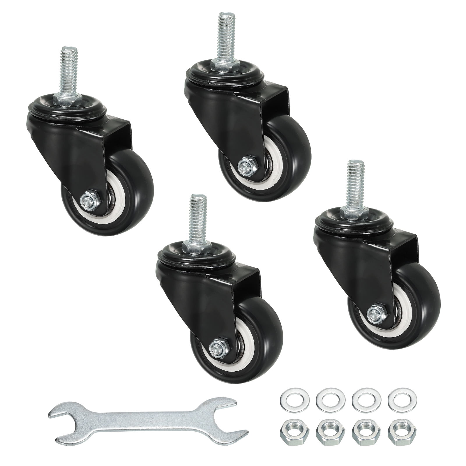 2 Inch Swivel Threaded Stem Casters 3/8"16UNC Thread PU Caster Wheel