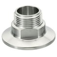 thumbnail image 1 of Uxcell TC Tri Clamps Adaptor Tri-Clover Fittings to NPT Male Thread Adaptor 304 Stainless Steel TC 50.5mm*3/4", 1 of 5