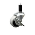 thumbnail image 1 of 2 Inch Thermoplastic Rubber Wheel 1-1/4 Inch Expanding Stem Caster with Brake, 1 of 2