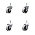 thumbnail image 1 of 2 Inch Thermoplastic Rubber Wheel 1/2 Inch Threaded Stem Caster Set of 4 SCC, 1 of 2