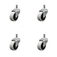 thumbnail image 1 of 2 Inch Thermoplastic Rubber Wheel 7/8 Grip Ring Stem Caster Set of 4 SCC, 1 of 3