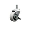 thumbnail image 1 of 2 Inch Thermoplastic Rubber Wheel 7/8 Grip Ring Stem Caster with Brake SCC, 1 of 2