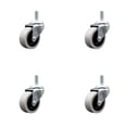 thumbnail image 1 of 2 Inch Thermoplastic Rubber Wheel 8mm Threaded Stem Caster Set of 4 SCC, 1 of 2