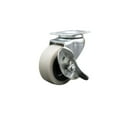 thumbnail image 1 of 2 Inch Thermoplastic Rubber Wheel Top Plate Swivel Caster with Brake SCC, 1 of 2